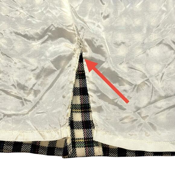 VTG Talbots 100% Wool Pencil Skirt Womens Size 8 Colorful Preppy Tartan Plaid - Picture 6 of 8